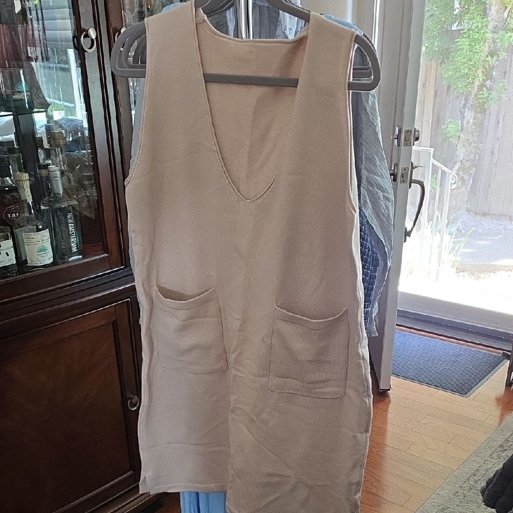 Elegant Cream Sleeveless Dress Never Worn No Tags